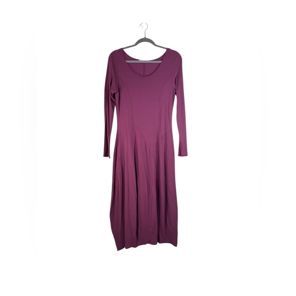 Peruvian Connection Artista Long Sleeve Dress Bubble Hem in Sugar Plum Size M
